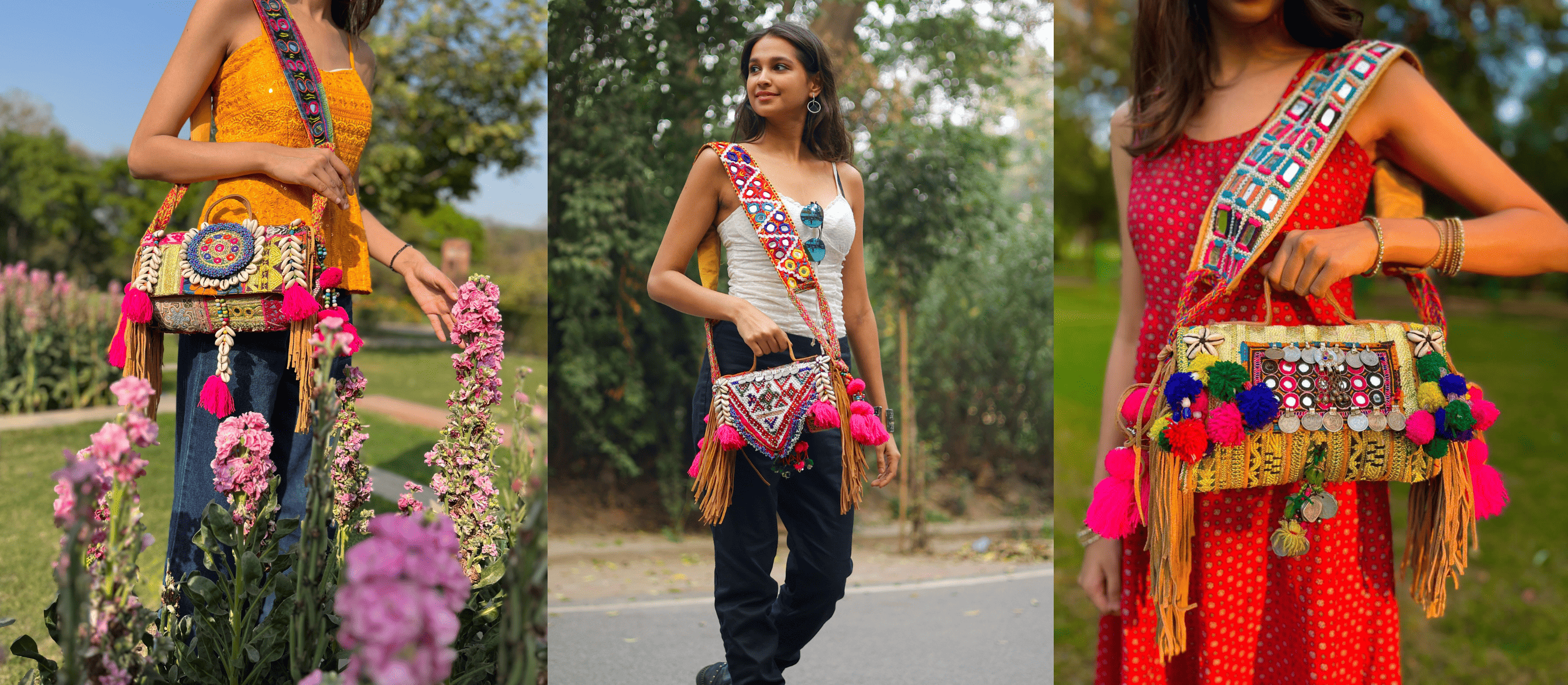 Authentic Banjara Mirror Strap Bags