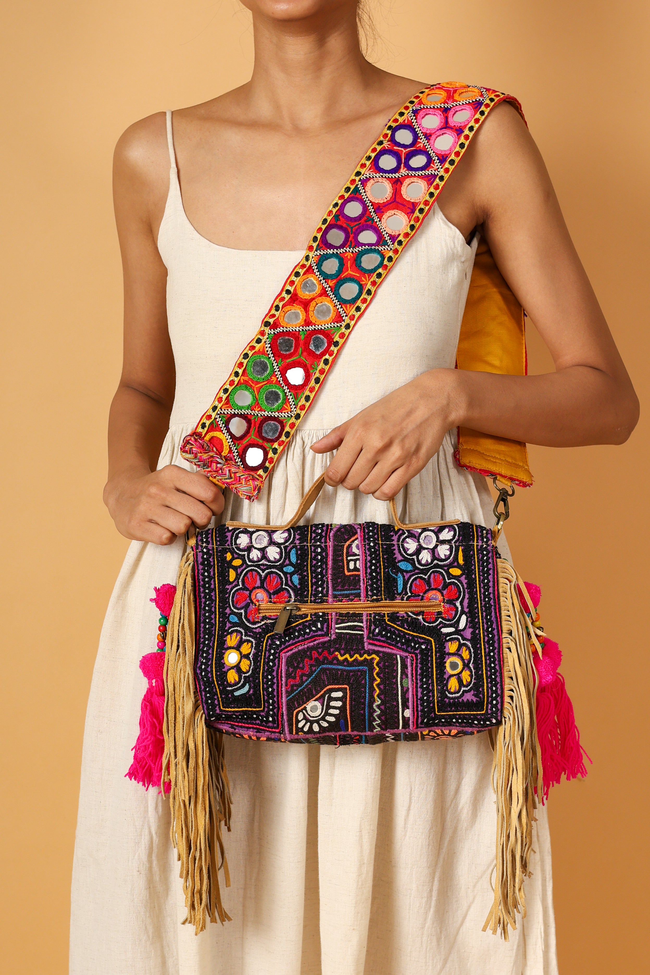 Phoolmati - Lambani Mirror Strap Bag