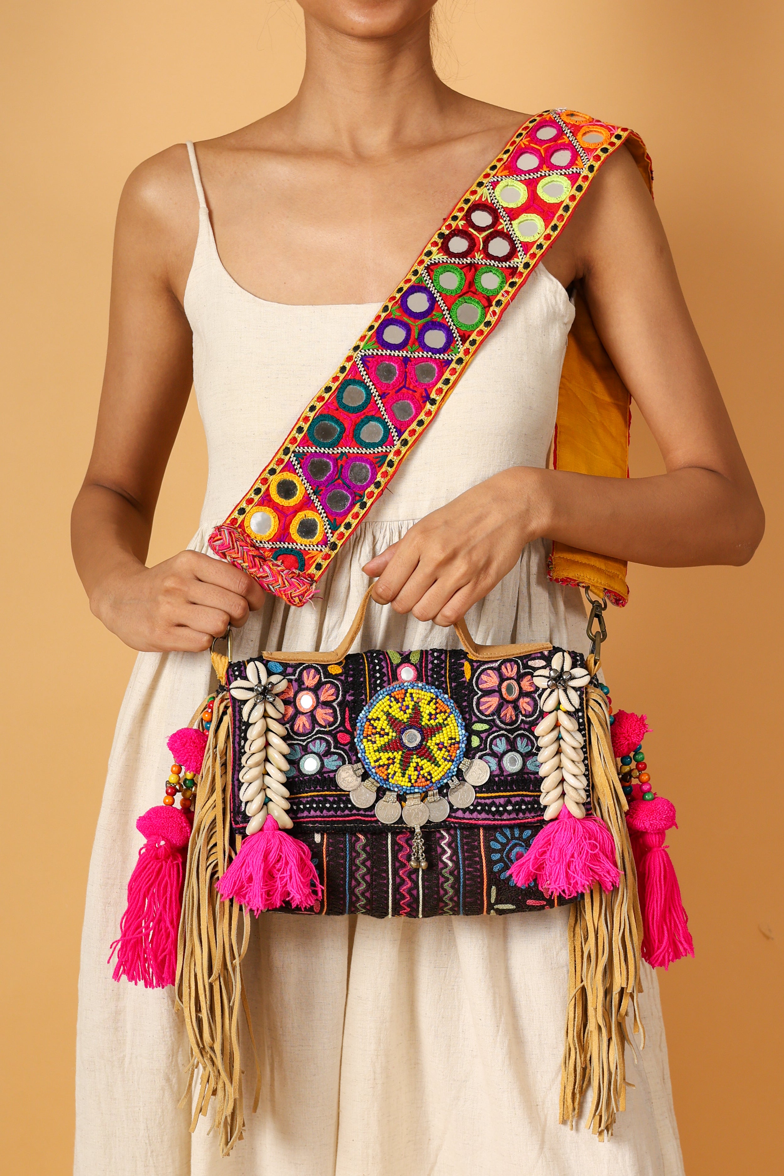 Phoolmati - Lambani Mirror Strap Bag