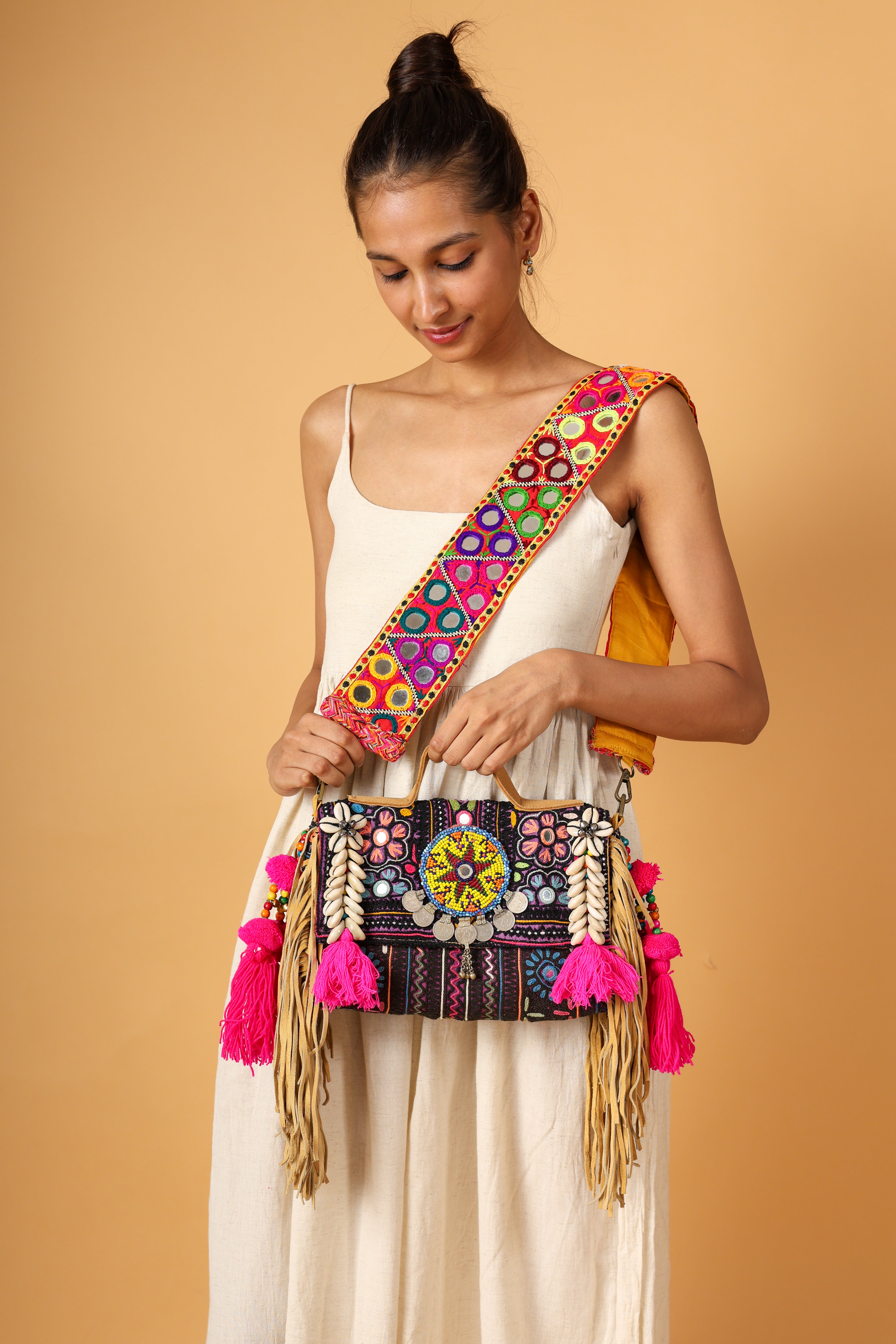 Phoolmati - Lambani Mirror Strap Bag