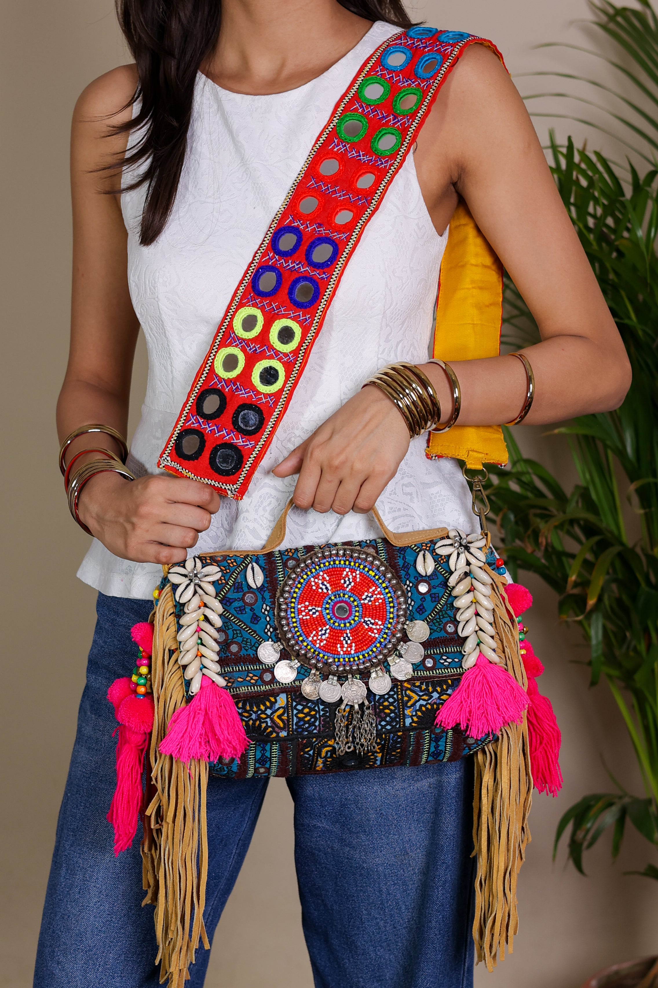 Yasmin - Lambani Mirror Strap Bag