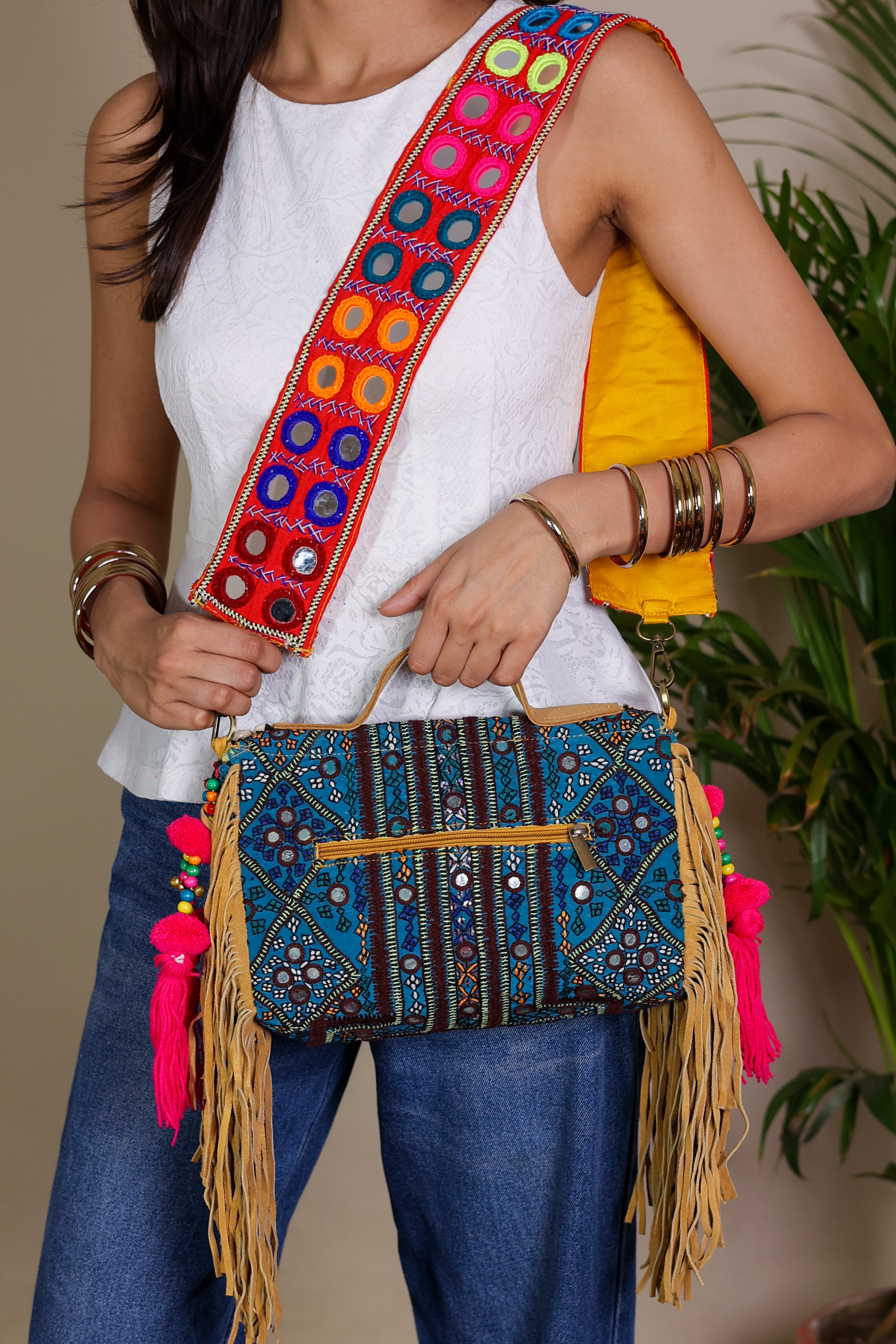 Yasmin - Lambani Mirror Strap Bag