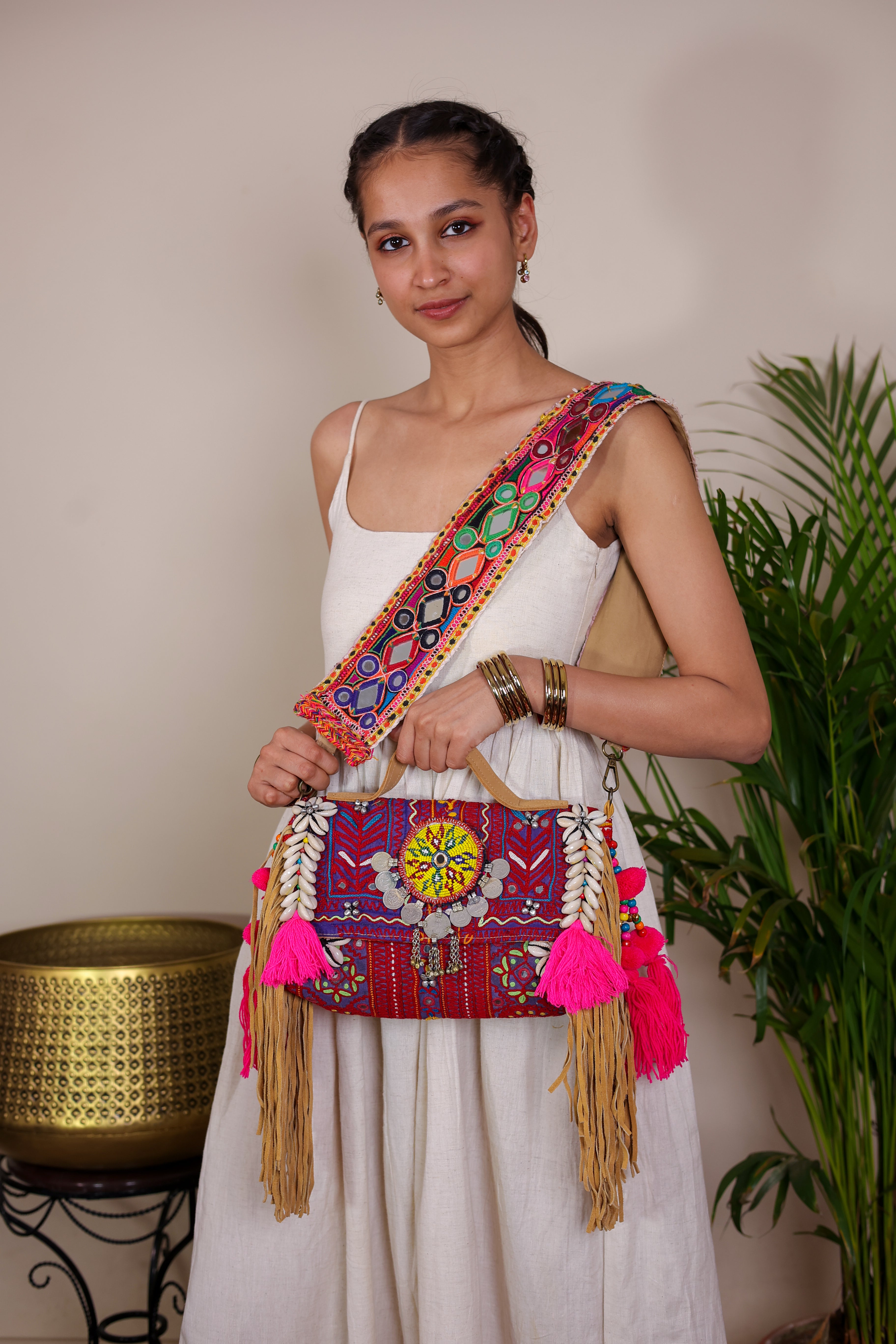 Raha - Lambani Mirror Strap Bag