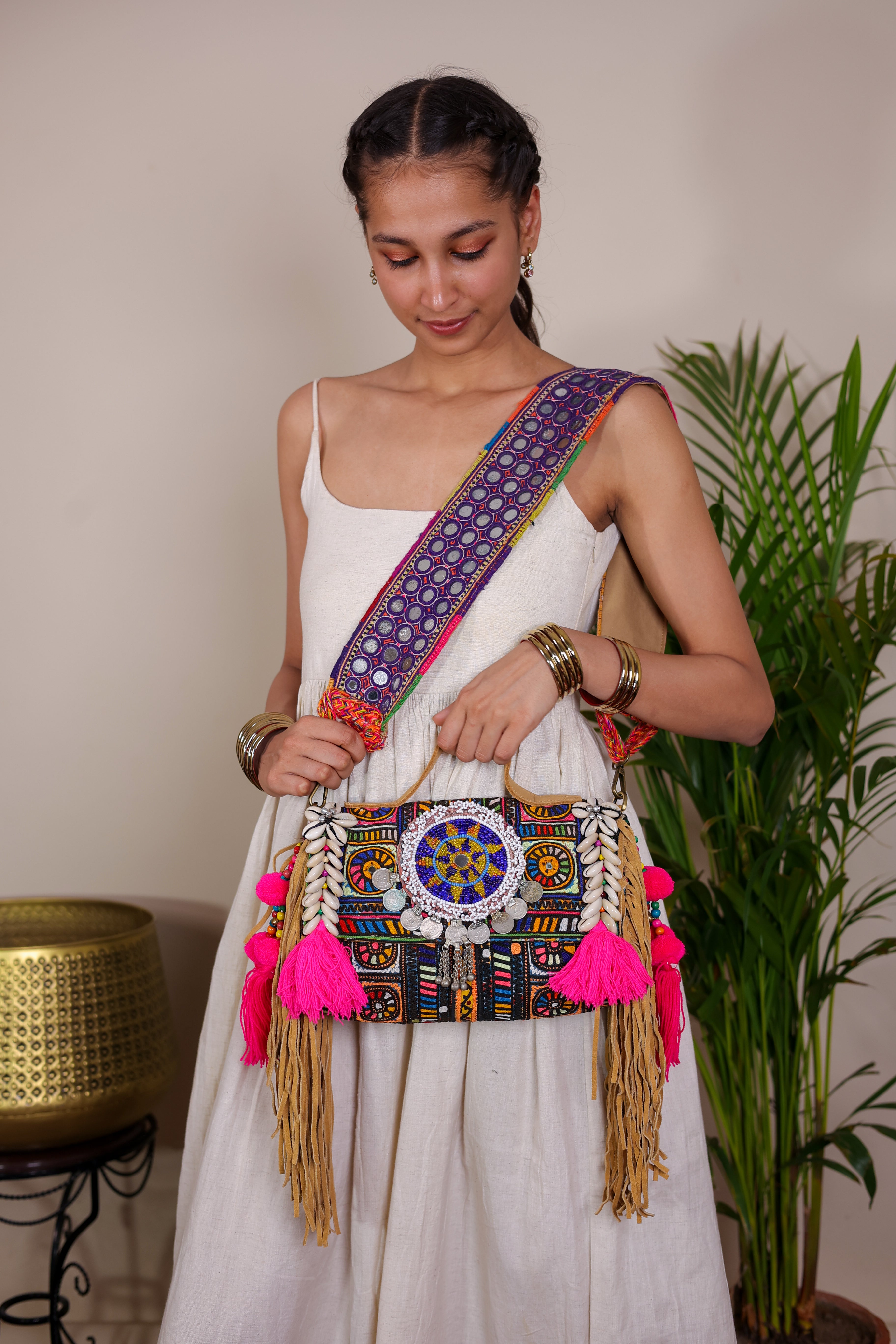 Amrozia - Lambani Mirror Strap Bag