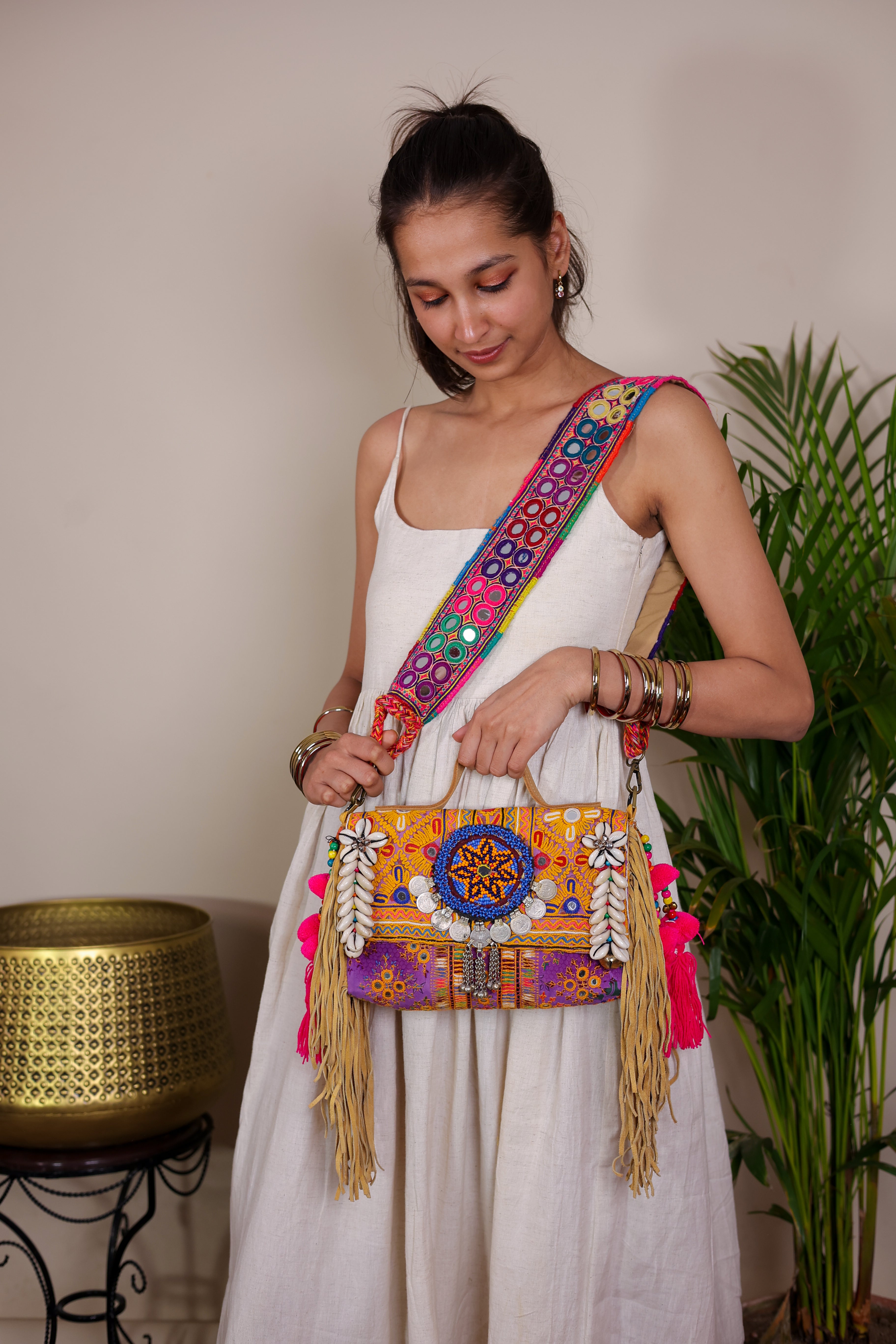 Shaheen - Lambani Mirror Strap Bag