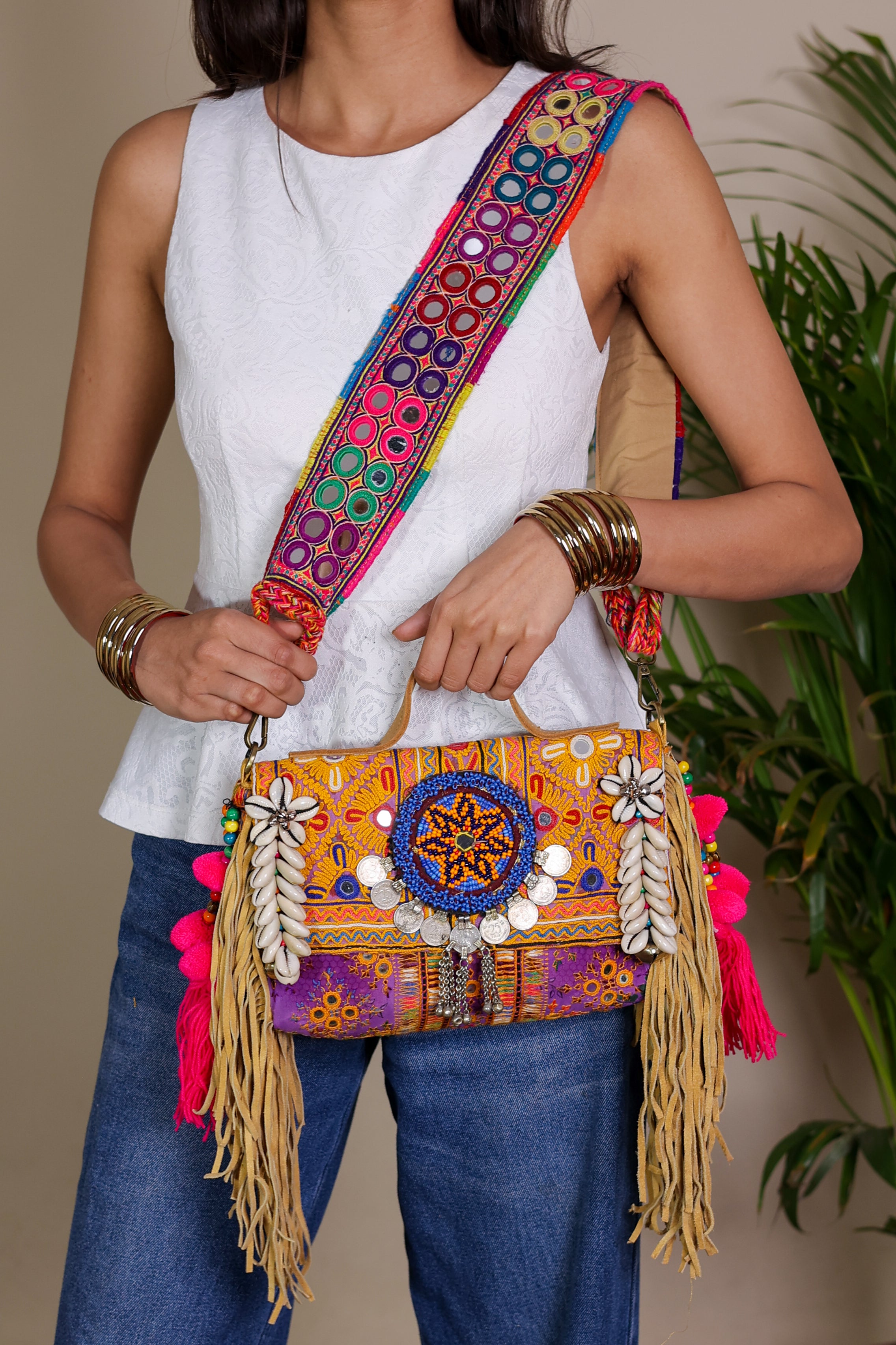 Shaheen - Lambani Mirror Strap Bag