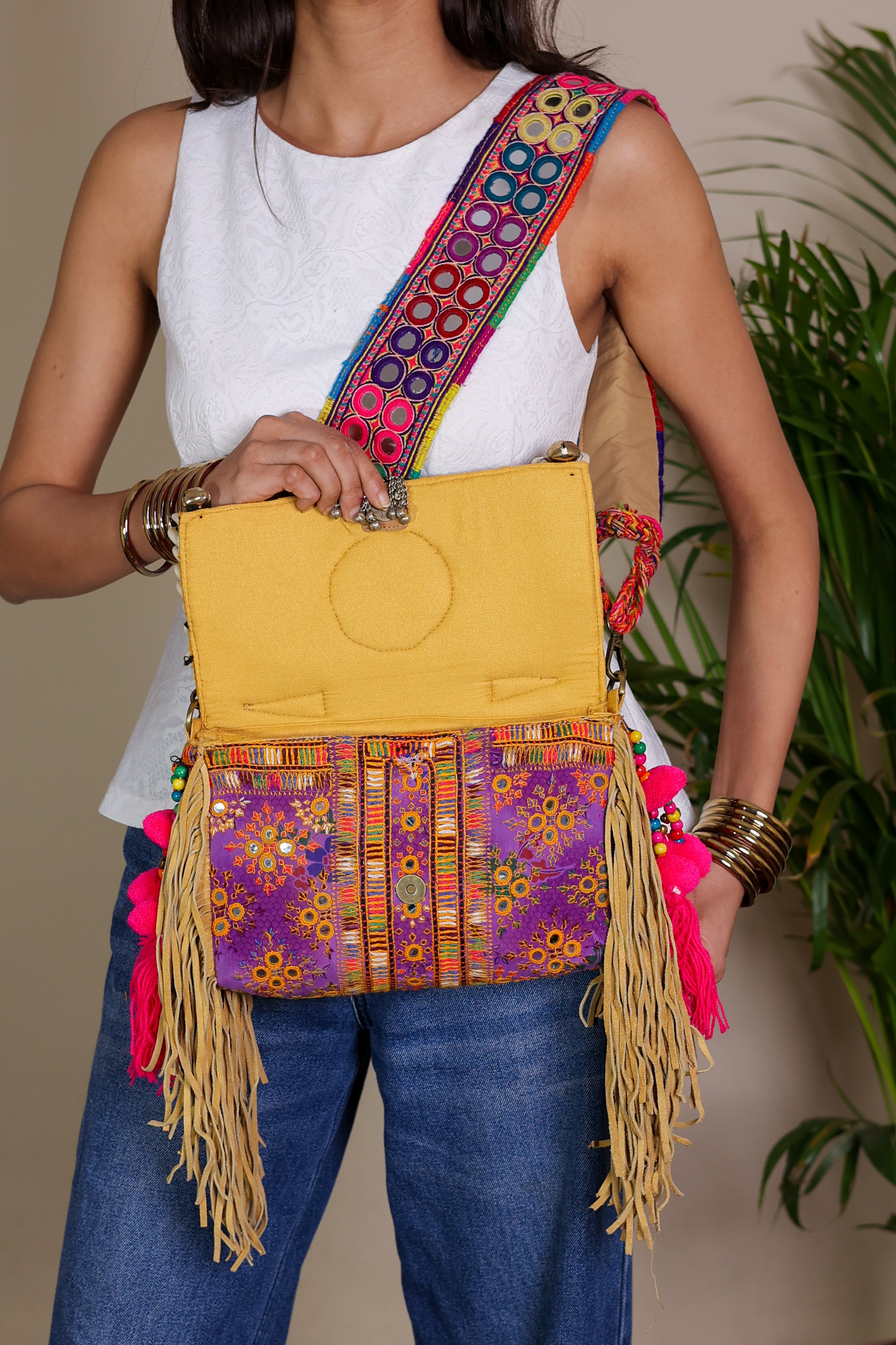 Shaheen - Lambani Mirror Strap Bag