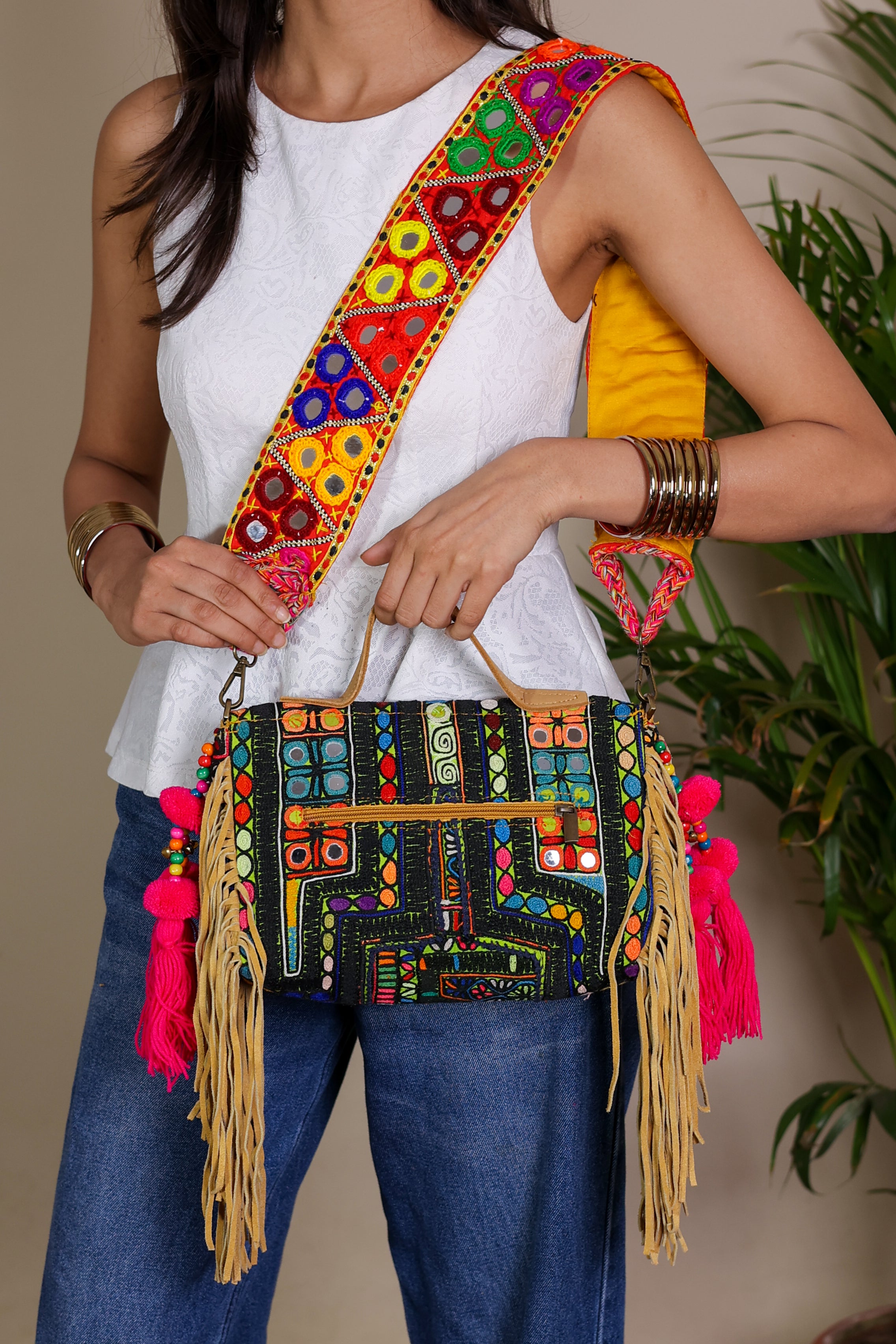 Aaliyah - Lambani Mirror Strap Bag