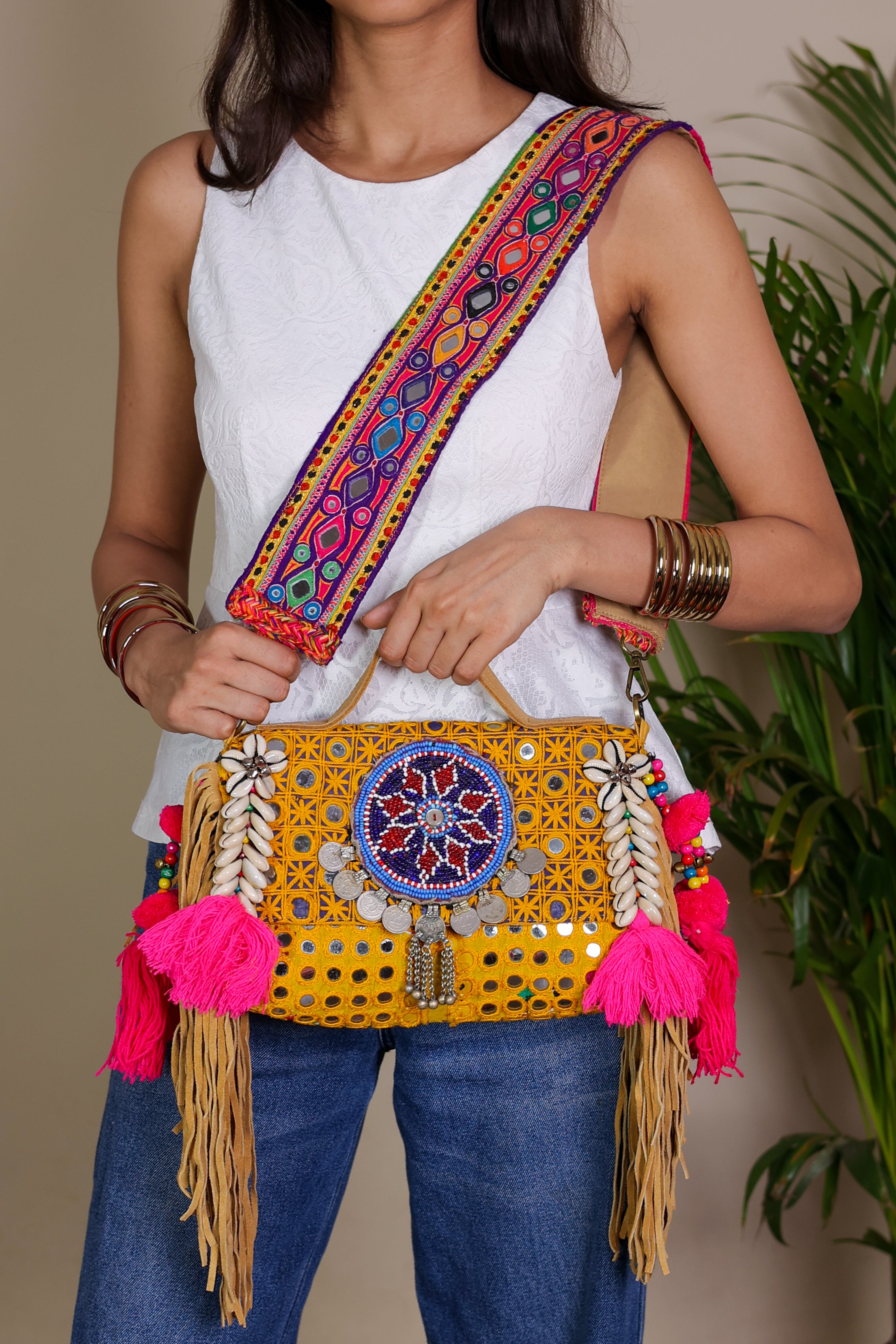 Shireen - Lambani Mirror Strap Bag