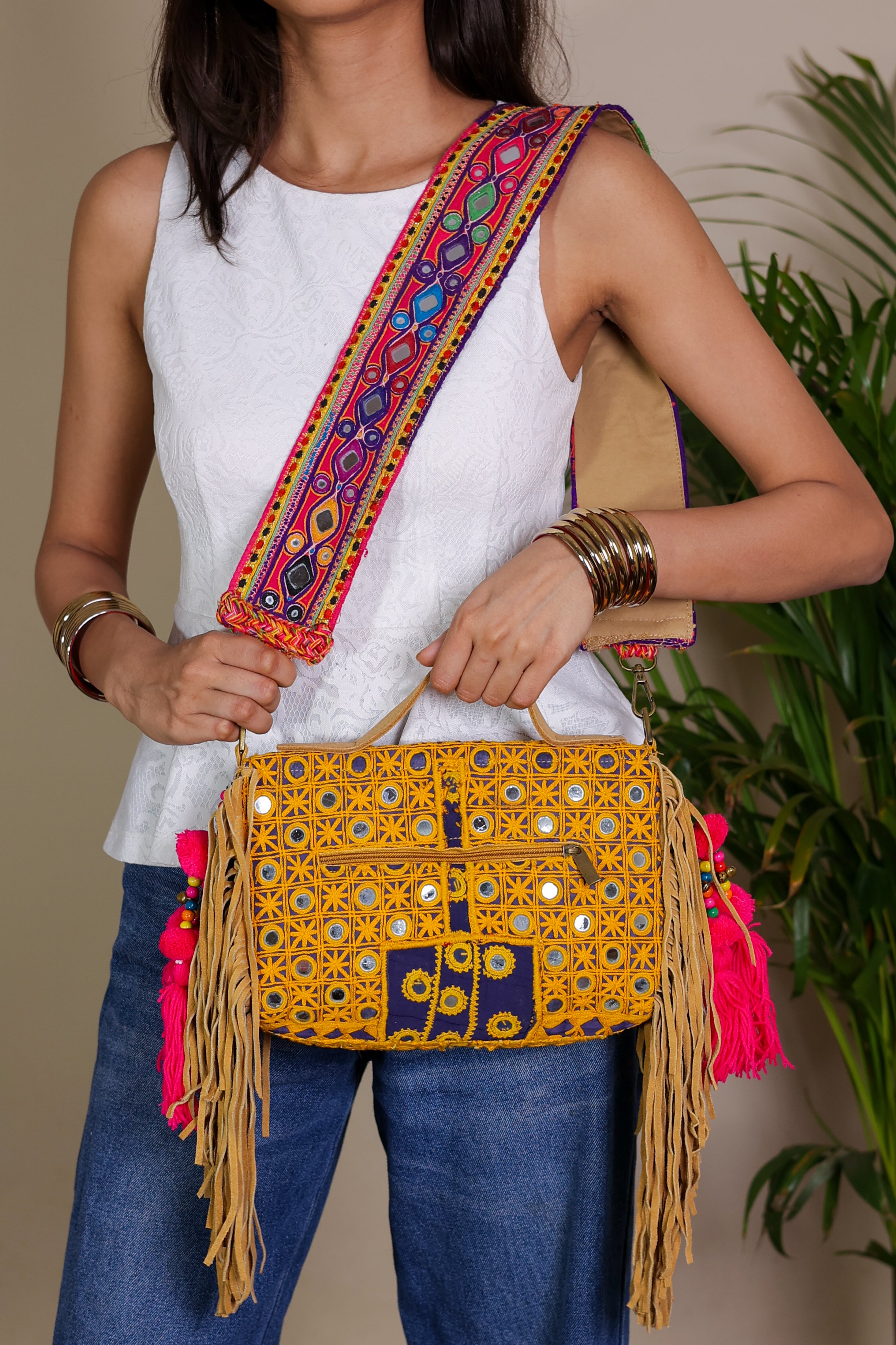 Shireen - Lambani Mirror Strap Bag